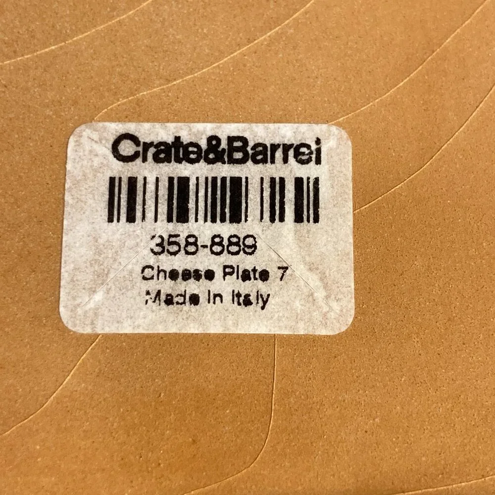 Crate & Barrel Cheese Plate Grapes Grape Bundle Wedge Serving Dish Ceramic Italy